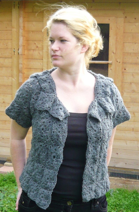 Dorothy Short Sleeved Crochet Cardigan PDF Pattern