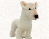 Needle Felted Dog Bull Terrier Soft Sculpture Wool Gift Collectible