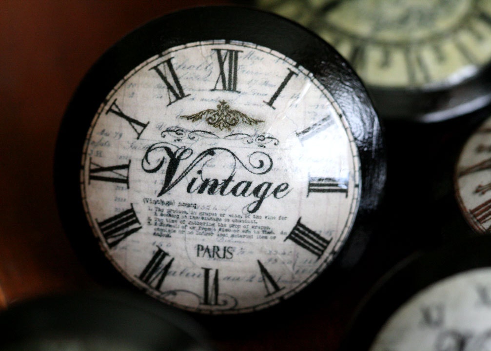 Vintage Knobs Paris Time Door Pulls