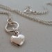 Hai Heart Sterling Silver Necklace. Tiny Pendant. Aroluna Handmade Jewelry.