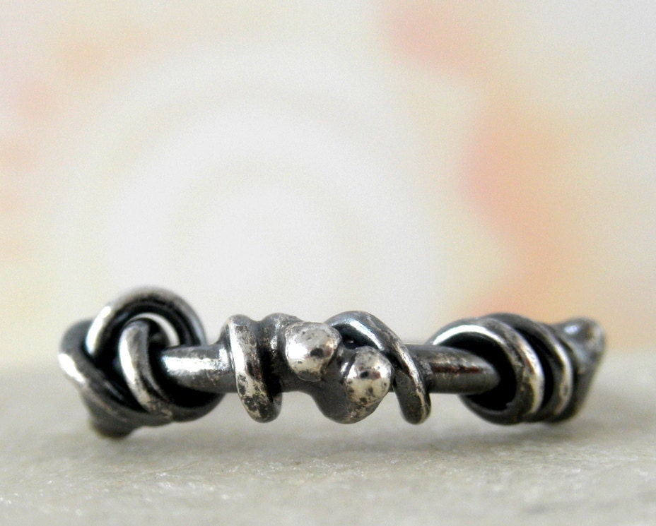 Unico Sterling Silver Ring. Oxidized Rustic. Size 7.25