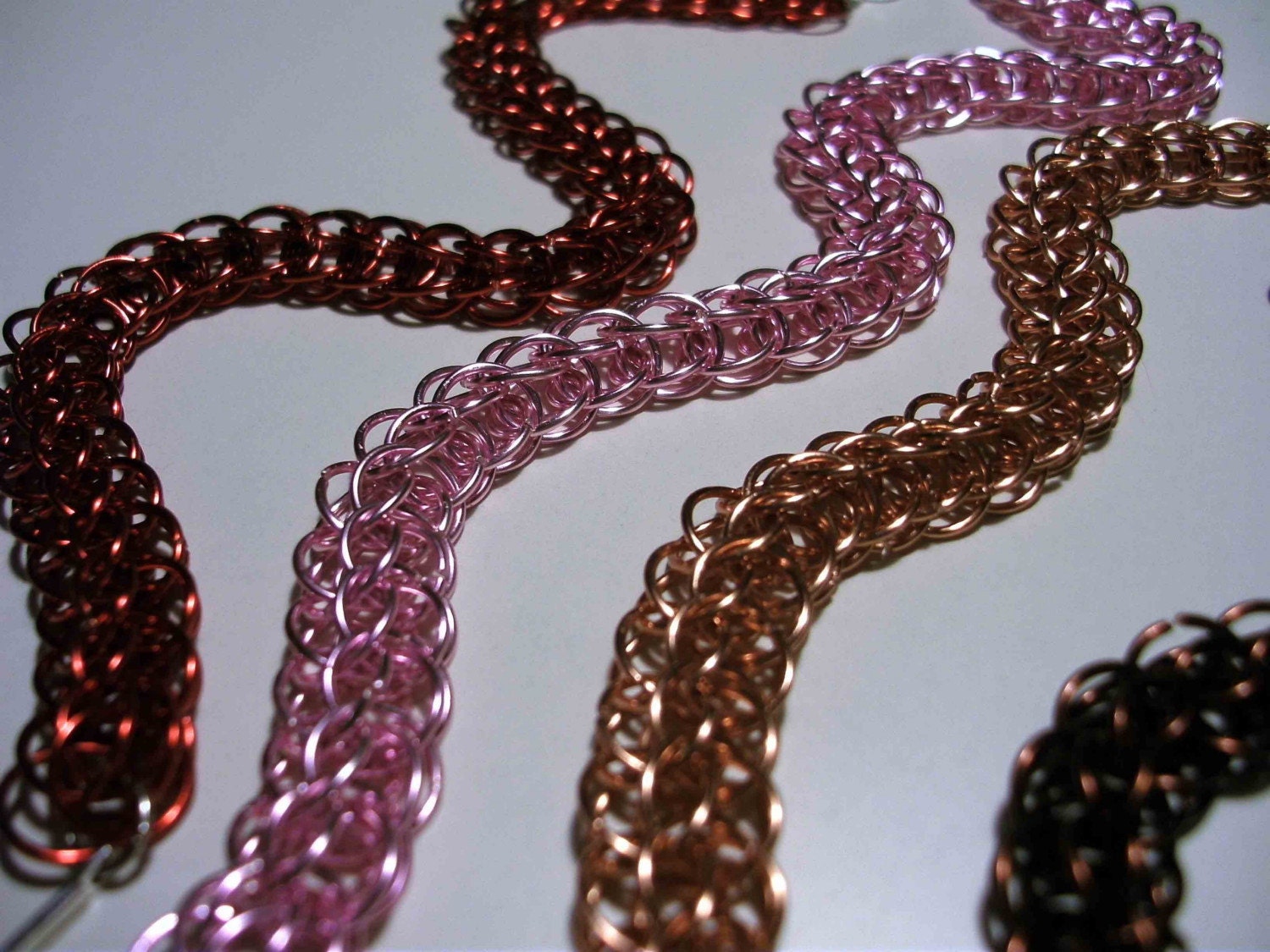 Persian Weave Chainmail Bracelet - Multiple colors available