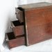 Distressed Wood Box Vintage 3 Drawers Cabinet Chrome Knobs Rustic Reclaimed Shabby