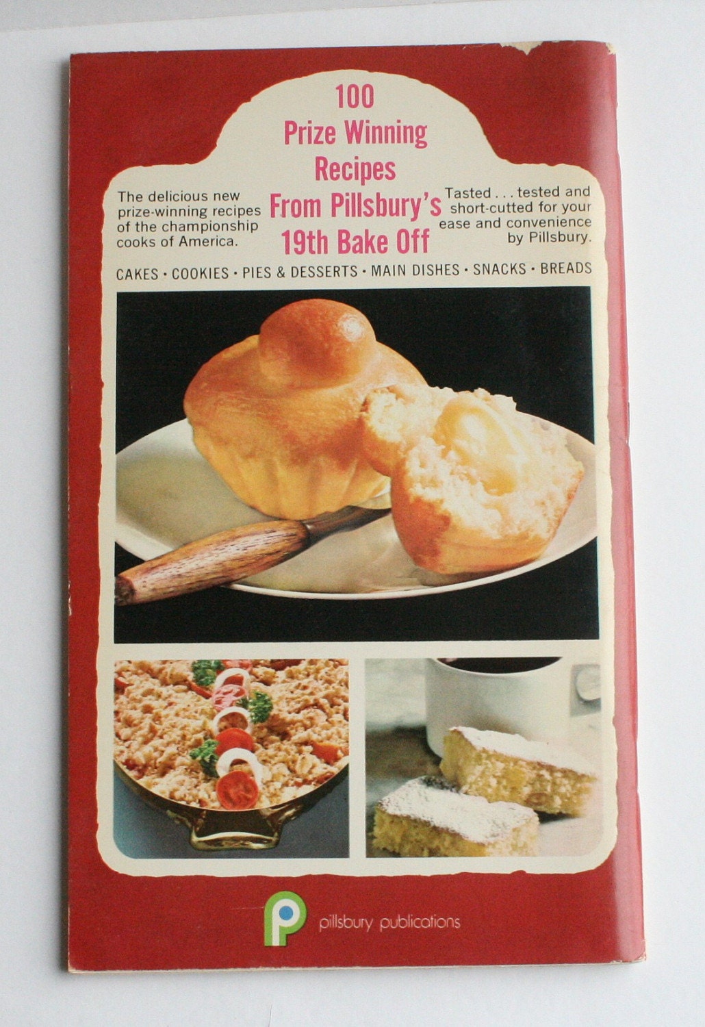 Vintage Pillsbury Bake Off Cookbook 1968 19th Annual Recipes