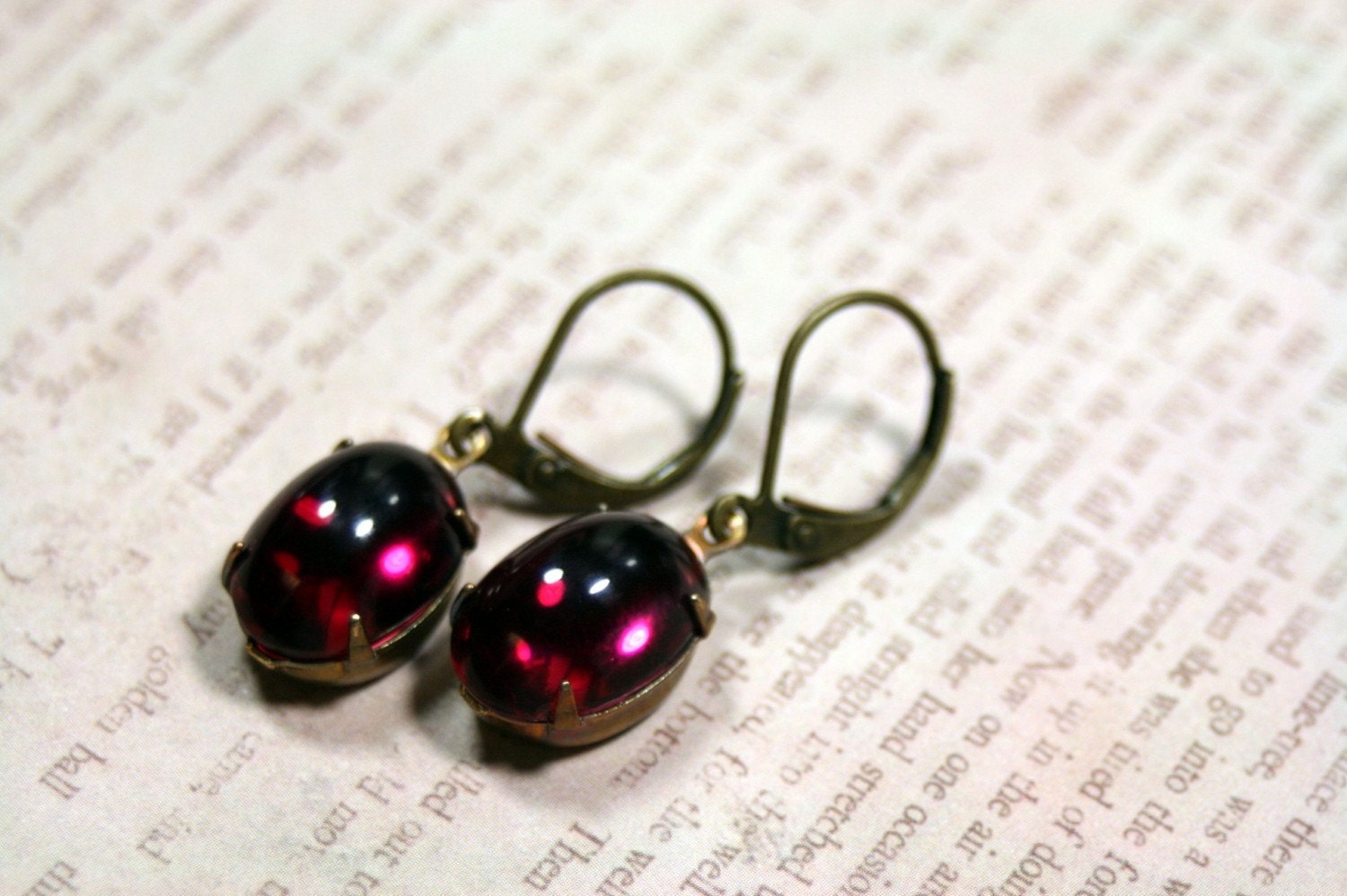 Sangria Vintage Rhinestone Earrings