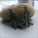 Glass Seed Bead, Copper - Earrings - 'Fern Frond'