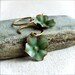 Sweet Verdigris Patina Flower - Patina Earrings - 'Charming Buds'