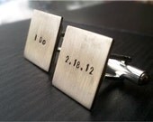 c u f f l i n k s - ALL sterling silver - custom text - great groomsman gift