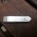 1.3125 inch t i e b a r - Custom Text - Clip to keep neckties in place - Sterling Silver