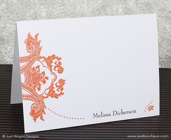 Bellevue Personalized Stationery Custom Personalized Stationery Set of 10 - Choose Your Color