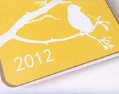 Mini Binder Series-(The Refillable Journal Junky Planner/Weekly Organizer/Keepsake Journal)-Yellow Bird Design