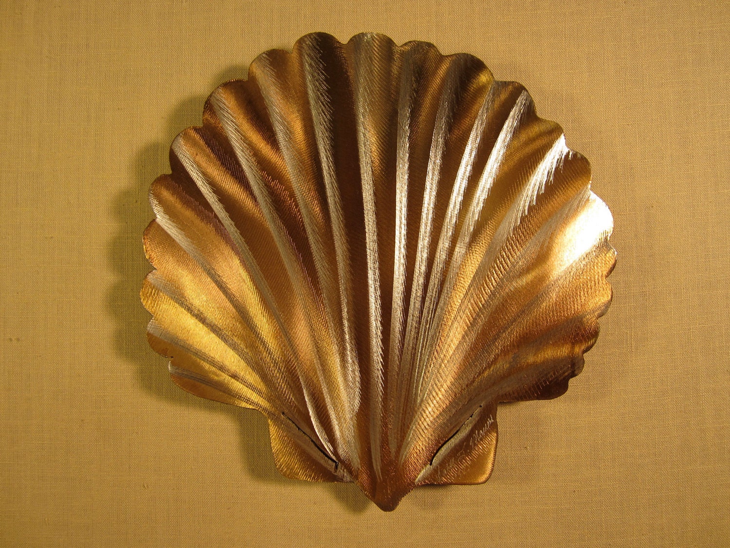 Weathervane Bay Sea Scallop Shell Steel Wall Art Metal Ocean Beach House Coastal Cottage Home Decor Beach Combing Tidal Surf Sand