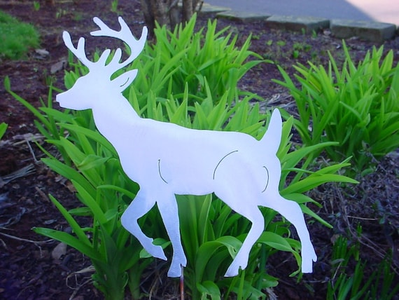 DEER BUCK STEEL YARD ART METAL GARDEN DECOR by steelknightdesigns