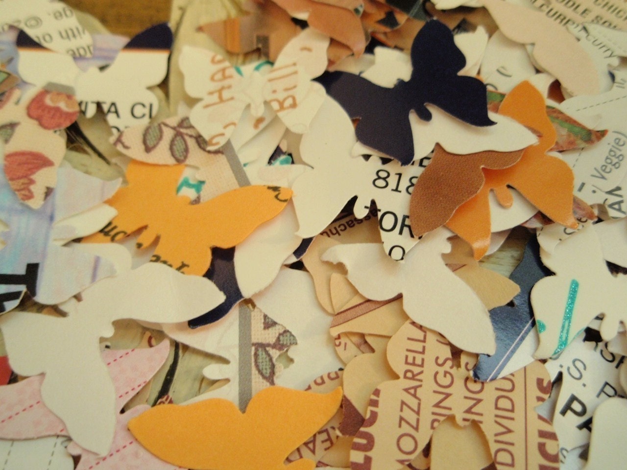 Upcycled Junk mail butterflies PIF