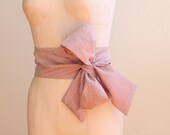 Japanese Obi Belt in Rose Petal Pink Vintage Fabric by ccdoodle on etsy - made to order
