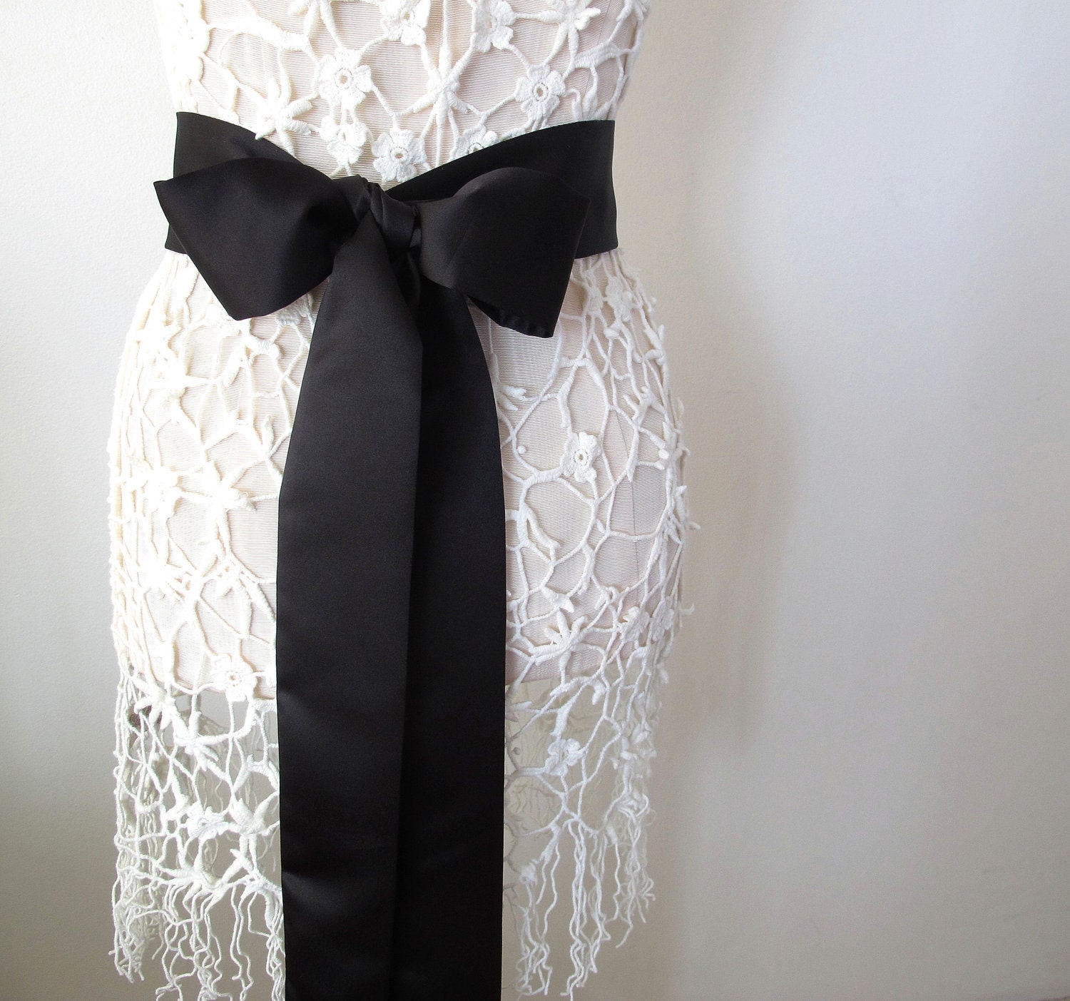 Black Matte Satin Sash Bow Belt Wedding Sash Bridal Sash Bridesmaid Sash - by ccdoodle on etsy - made to order