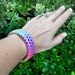 Cuff Bracelet in  Rainbow Retro Mod Polymer Clay Jewelry