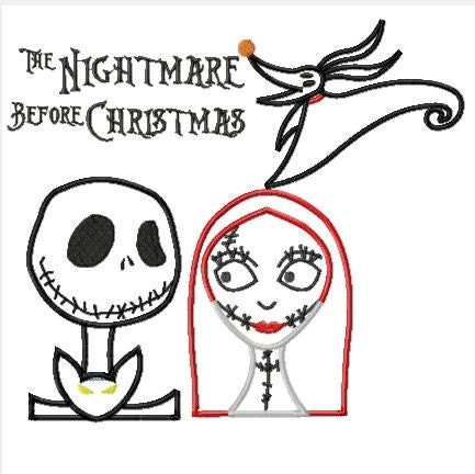 Nightmare Before Christmas FOUR designs Jack Skellington, Sally, and ...
