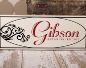 NEW DESIGN - Personalized, cusom sign-great wedding, housewarming, bridal shower, anniversary gift -perfect for any home (Gibson)
