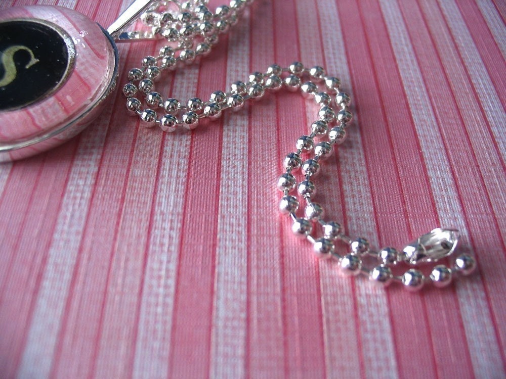 10 Shiny Silver Ball Chains. Great for pendants, Cabochons, Scrabble and Glass Tiles.