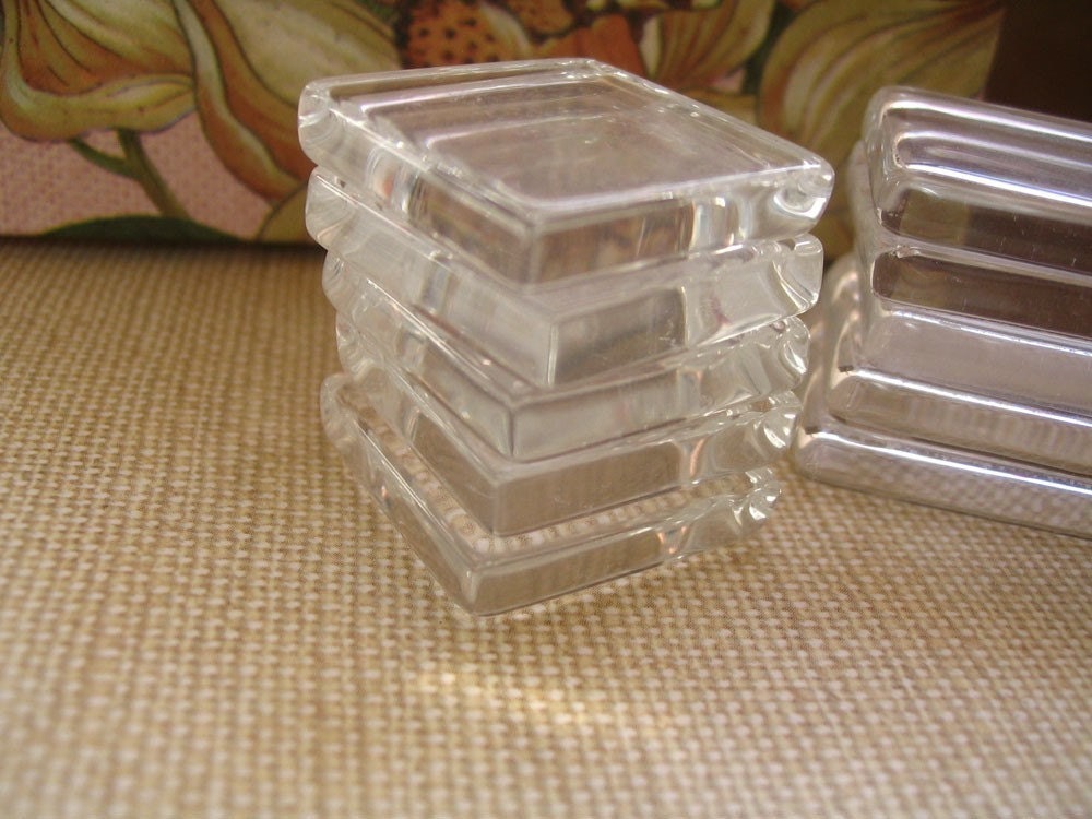 BUNDLE PACK...10... Ultra White Glass Tiles...10 Bails....10 Ball Chains...2oz Bottle of Diamond Glaze..