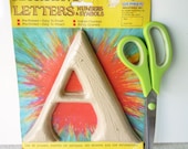 Vintage 1970 Letter A Intial Decorative Sign Making