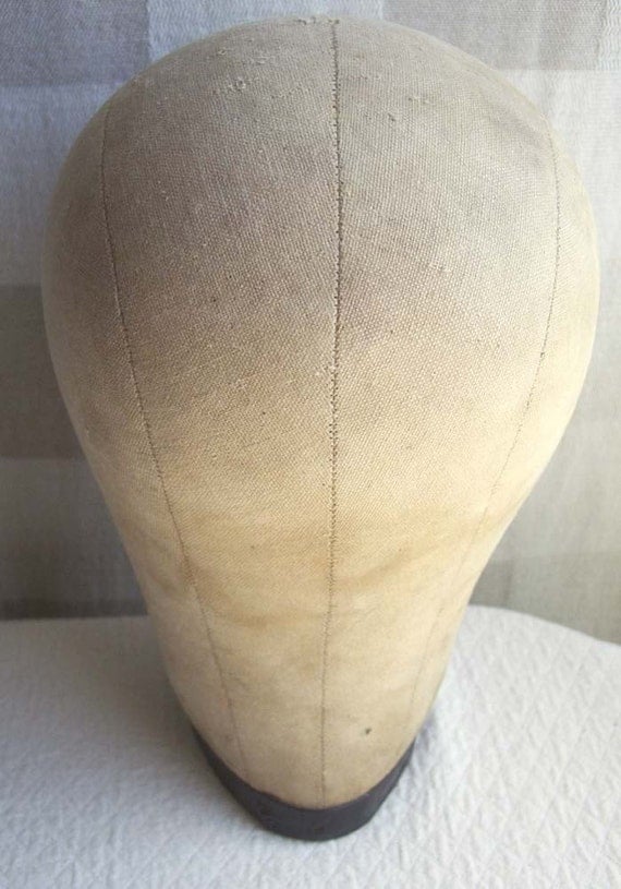 Vintage Canvas Hat Display Mannequin Head by RecycledWares on Etsy