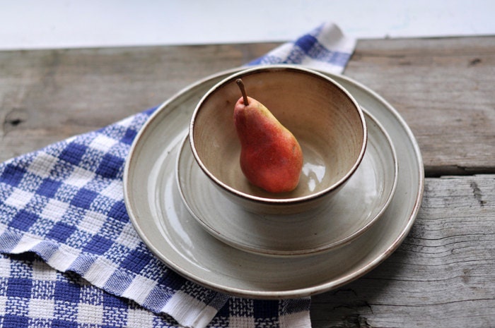 Rustic 3 Dinner Plate Set