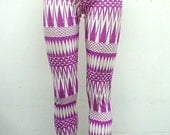 2 PAIR LEFT Fuscia Print Leggings