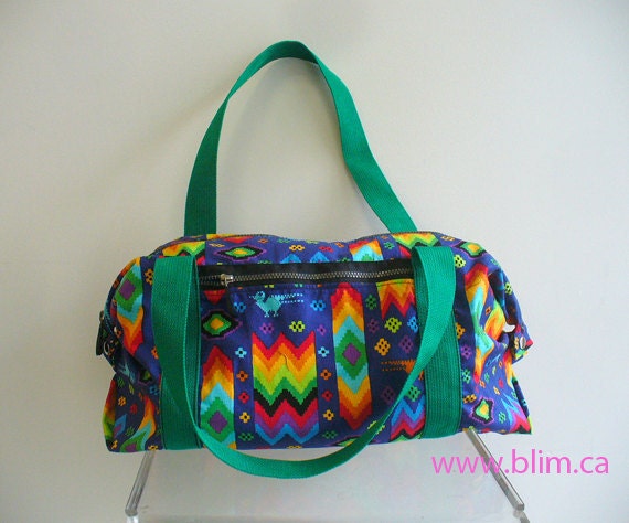 Rainbow Aztec Duffle Bag