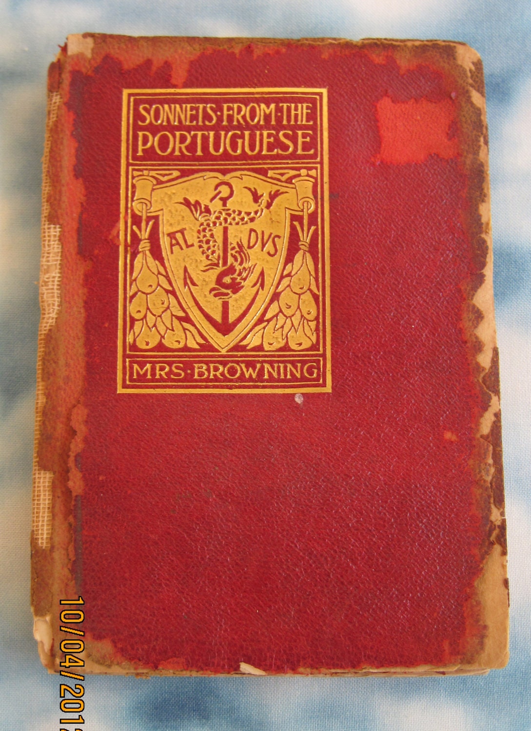 1900 copyright Sonnets From the Portuguese Elizabeth browning poetry book leather vintage