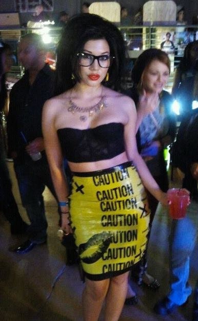Caution Tape Pencil Skirt