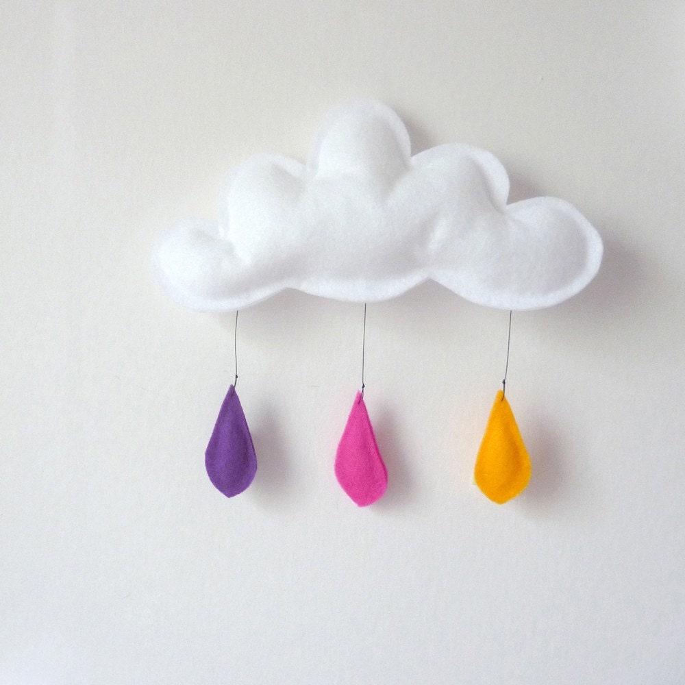 Cloud mobile.... Rain of colors....Orange-Bright pink-Purple