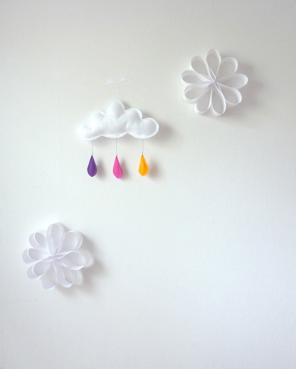 Cloud mobile.... Rain of colors....Orange-Bright pink-Purple