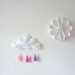 Rain Cloud Mobile Nursery Children Decor-Summer Cloud mobile.... Rain of colors.... Peach-Pink-Lavande-by The Butter Flying