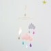 Rain Cloud Mobile Nursery Children Decor-Cloud mobile for nursery "MOON DREAM"by The Butter Flying