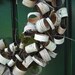 Large birch bark loop wreath with twigs and moss for your nature, woodland rustic home.