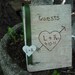 Birch bark covered journal or guest book, engraved for the woodland rustic nature home or wedding.