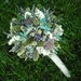 Dried flower Bride's  bouquet with Birch holder ,custom made in your colors. For your woodland natural wedding.