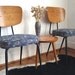 Pair of Vintage Mid Century Modern Metal and Wood Chairs
