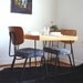Pair of Vintage Mid Century Modern Metal and Wood Chairs