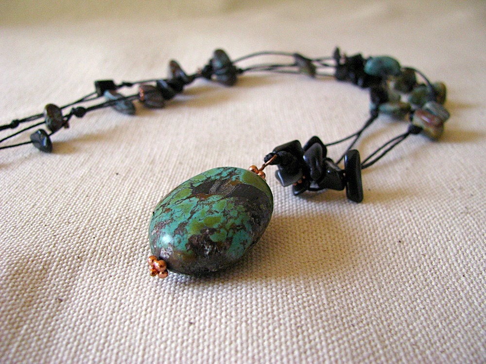 Copper and Turquoise Necklace