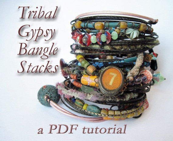 PDF Tutorial- Tribal Gypsy Bangle Stack.