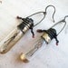 Light. Miniature Lightbulb Earrings with Gold Gilding.