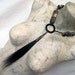 Decent into the Elder Blood. Primitive Rustic Choker with Gold Leaf, Garnet, Horse Hair and Customized Prayer Box.