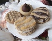 18 inch polymer clay cookies 4pc  Handmade