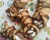 Chocolate Cannoli's Miniature play food doll size 4pc