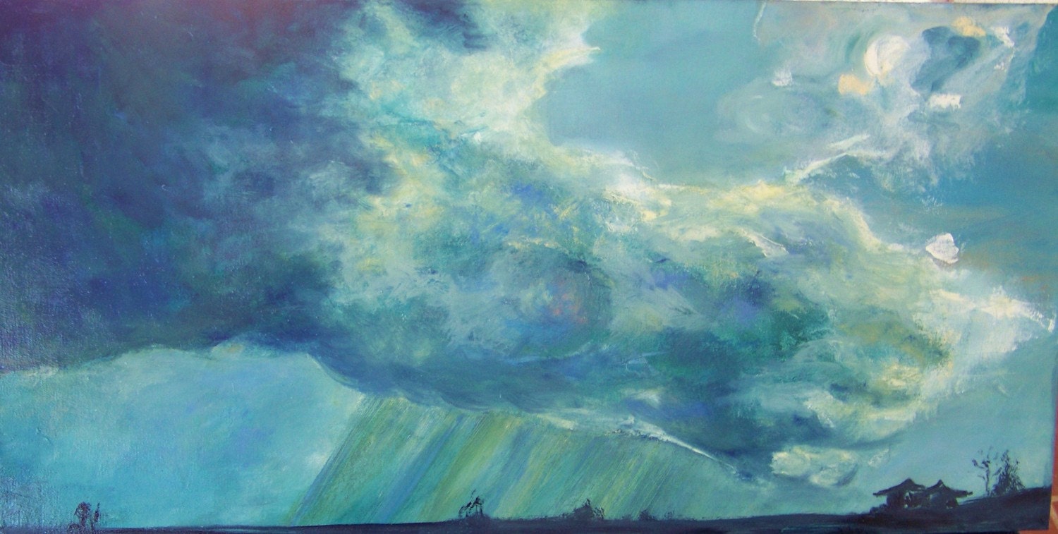 West Texas Rain PRINT by Stacey Rawlins Original Oil Painting