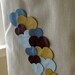Upcycled Tote - Blue Floating Hearts in Leather