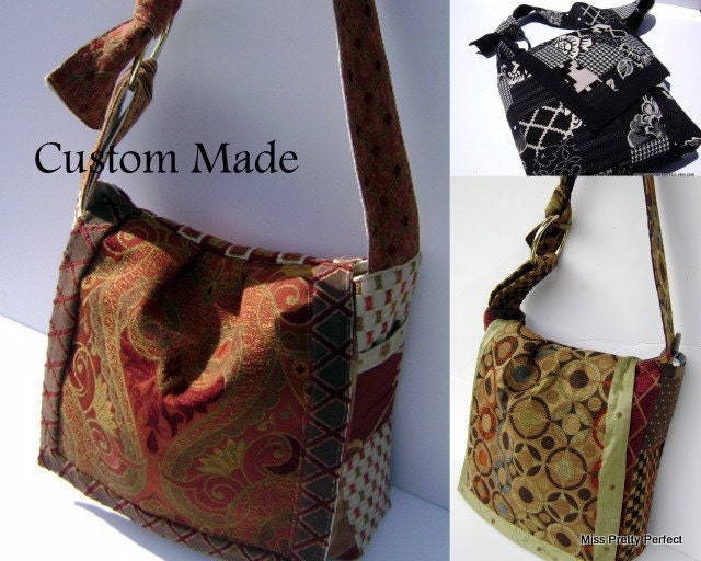 Custom Patchwork Crossbody Messenger Bag